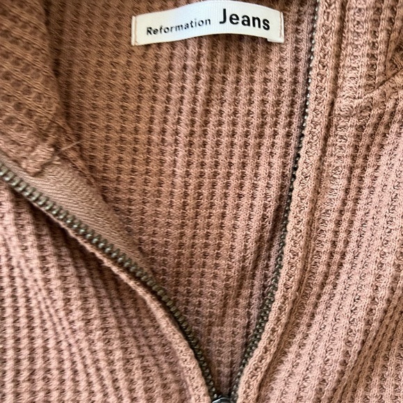 Reformation Waffle Half Zip & Dixon Short Set - Picture 6 of 10